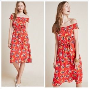 Anthropologie Colloquial off the shoulder dress BNWT